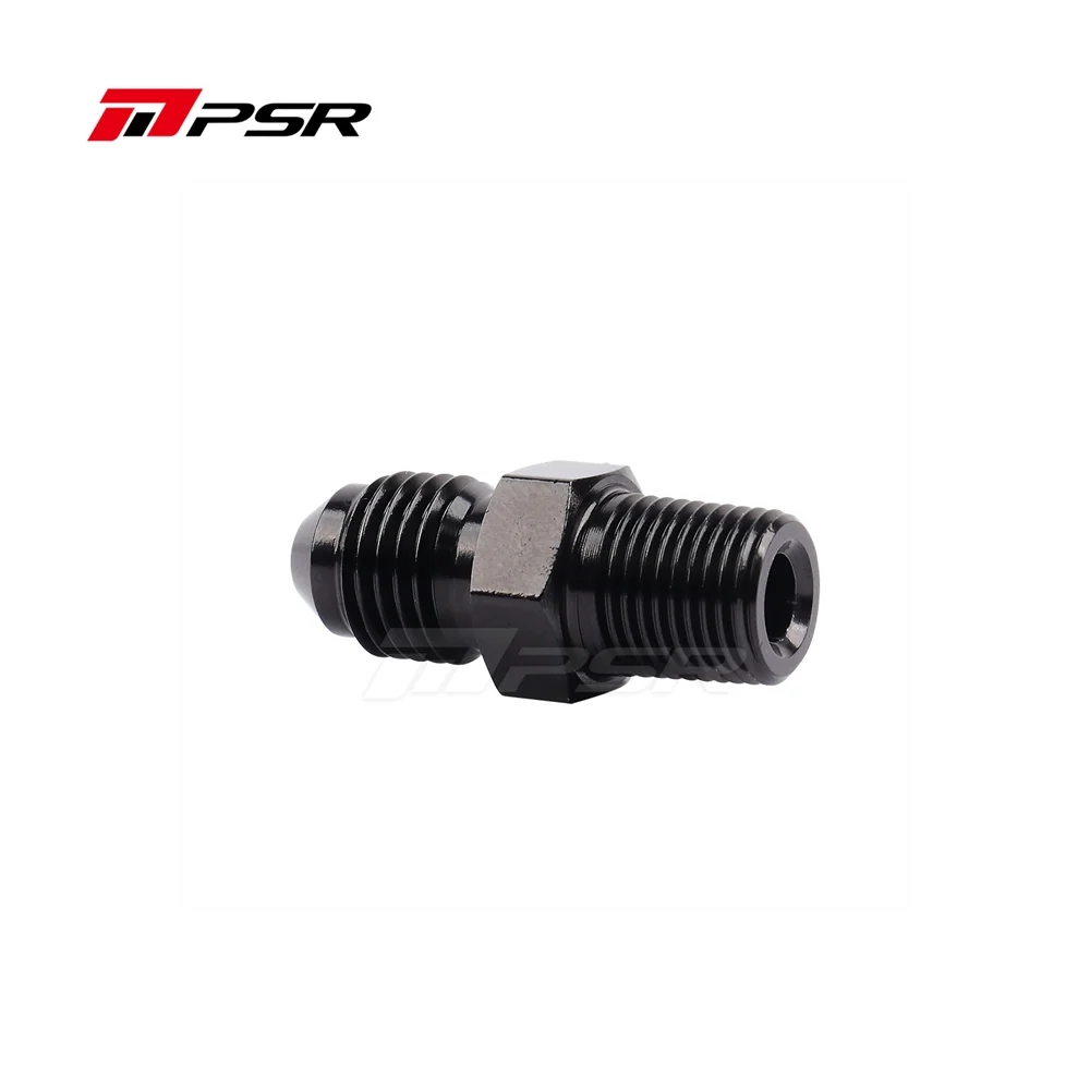 Pulsar PSR Fitting 4AN Male to 1/8″ NPT Straight Fitting Adapter Aluminum Black (PULSAR-FIT0005)