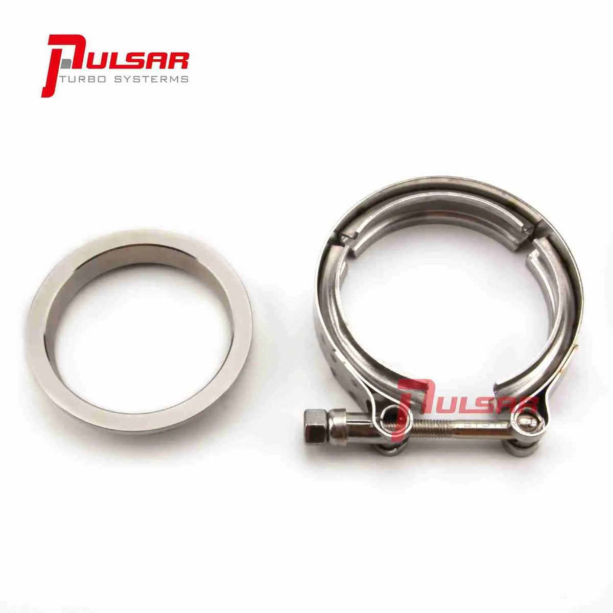 Pulsar 3” Stainless Steel V-Band Flange & Clamp Kit for Precision Turbo T4 T67 T72 T76 164376101 (PULSAR-FLC0021)