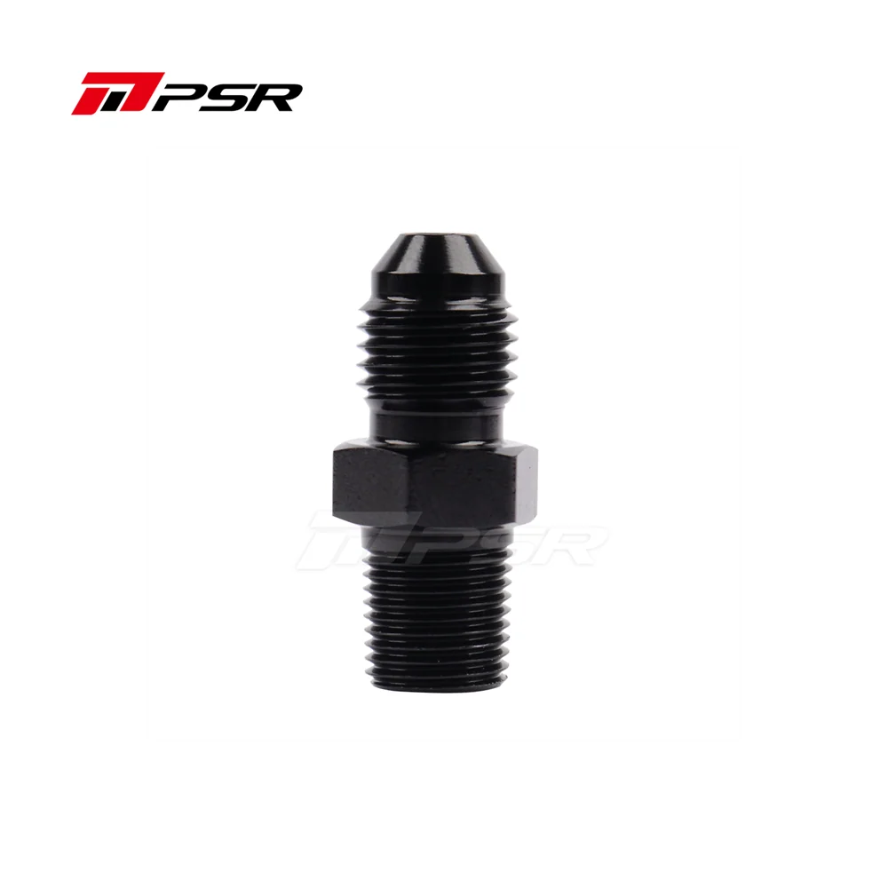 Pulsar PSR Fitting 4AN Male to 1/8″ NPT Straight Fitting Adapter Aluminum Black (PULSAR-FIT0005)