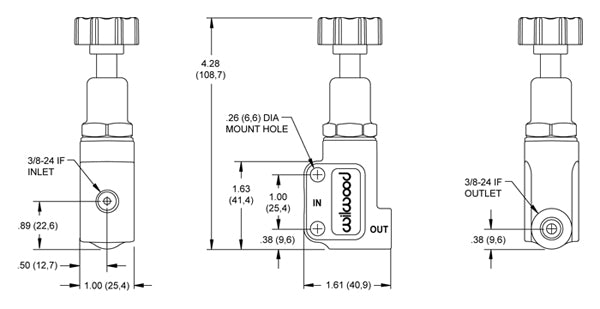 Wilwood Brake Bias Valve 260-10922 (889545066715)
