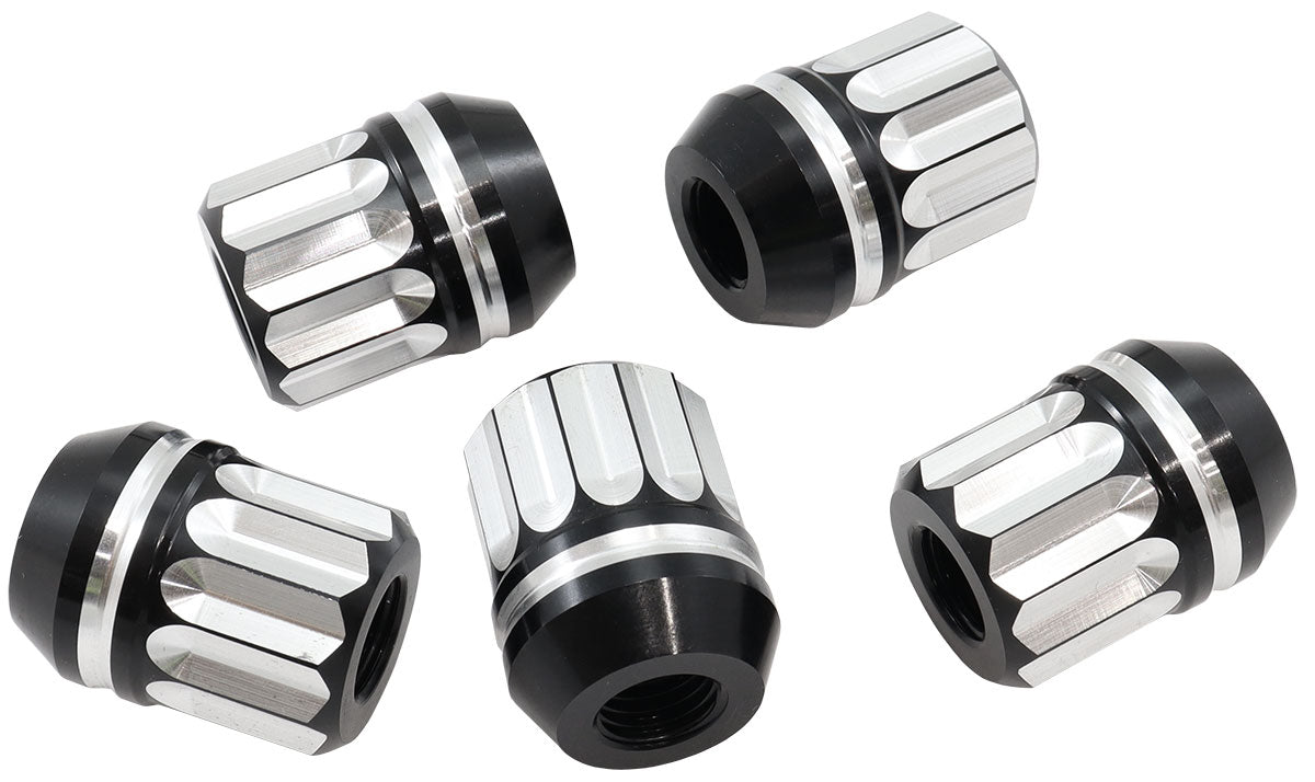 Aeroflow Acorn Short Open Aluminium 12 Point Wheel Nuts - M14 x 1.50mm