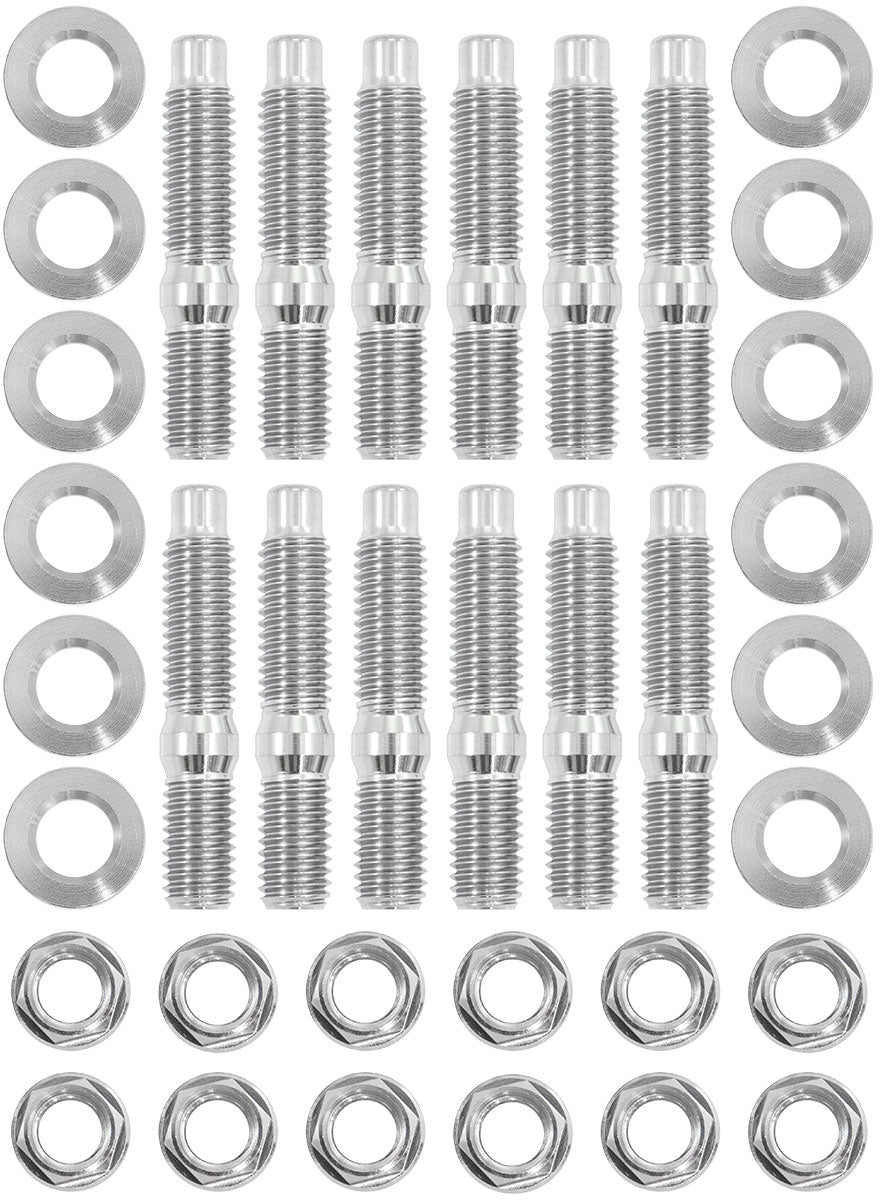 Aeroflow Ttianium 6 Point Hex Header Stud Kit - AF3699-0401