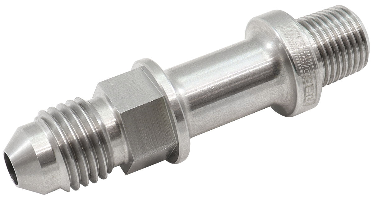 Aeroflow Stainless Steel Extended NPT Male to AN Fitting - AF380-04L