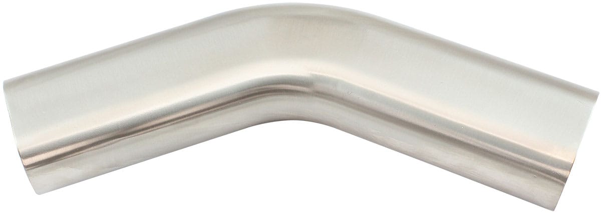 Aeroflow Stainless Steel 3-1/2" Oval Tube, 45 Degree Angle - AF9402-3500
