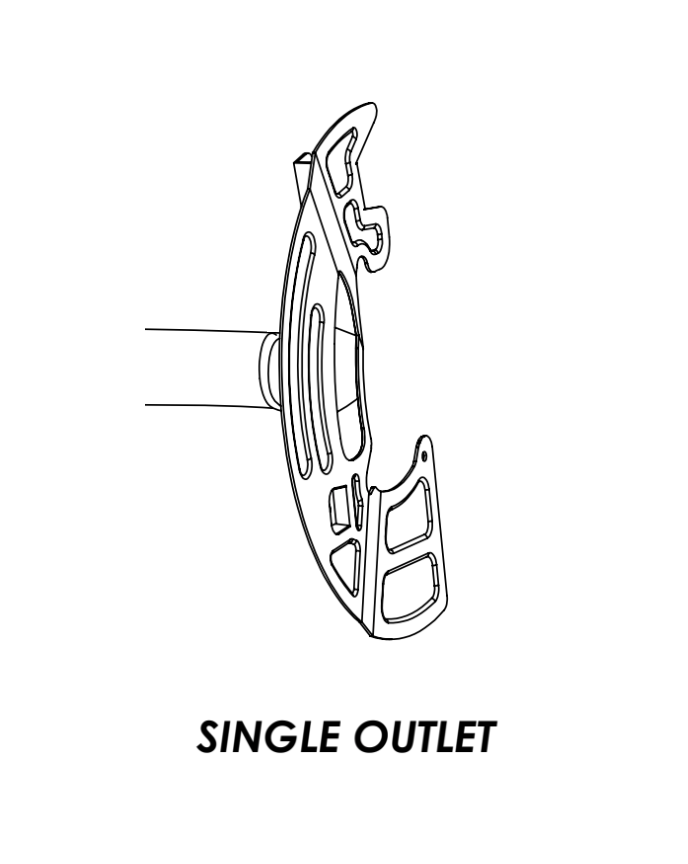 GKTech BMW F80 M3 Front Brake Ducting Single Outlet Shield (F8XX-OUT1)