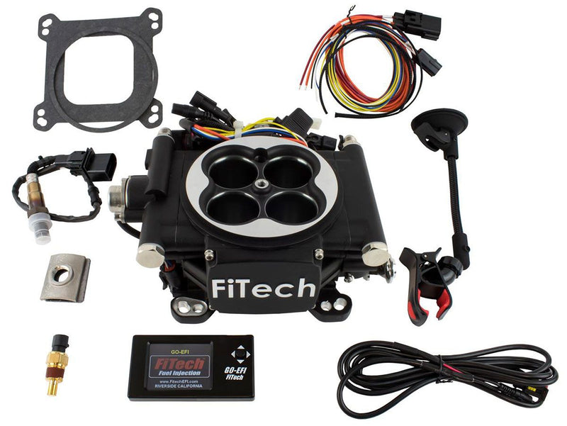 FiTech Go EFI 4 Self Tuning Fuel Injection System - Matte Black Finish FH30002
