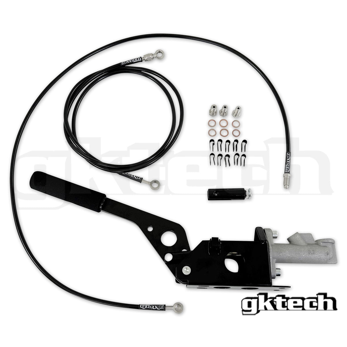 GKTech Budget hydraulic handbrake assembly and in-line braided line kit (BUDGHBRKE)