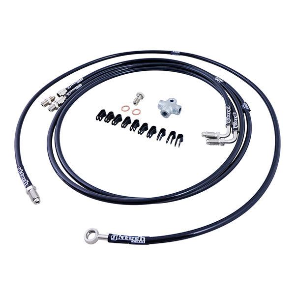 GKTech Toyota JZX Wilwood Stand Alone SS Braided Brake Line Kit (JZXX-DUAL)
