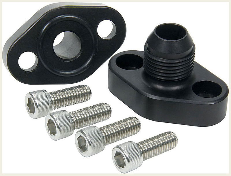 Meziere Block Adapters For Remote Pump System, Fits Small Block Chev MZWP8116ANS