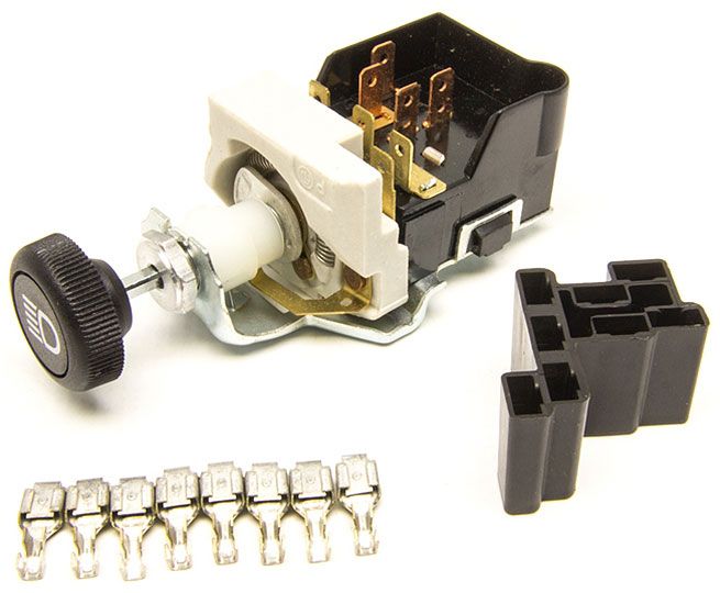Painless Wiring Headlight Switch with GM Style Black Knob PW80152