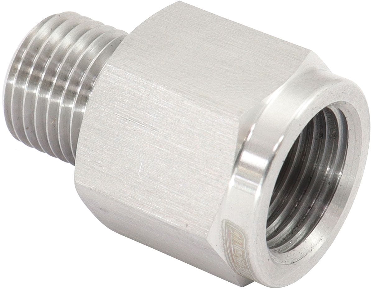 Aeroflow Aeroflow Aeroflow 1/2"-20 Male Reducer to Female Inverted Flare 9/16"-20 - Stainless Steel (AF391-05-06SS) SR