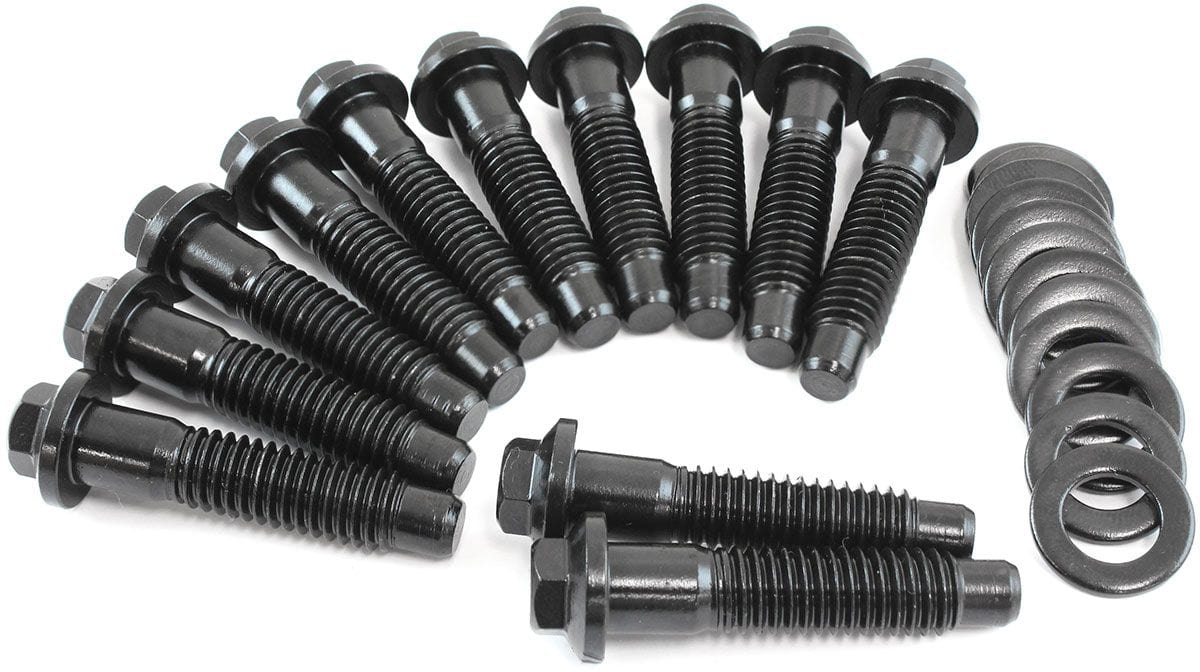 Aeroflow Aeroflow Aeroflow Small Block & Big Block Chrysler Intake Bolts - Black Finish (AF37-1215) SR