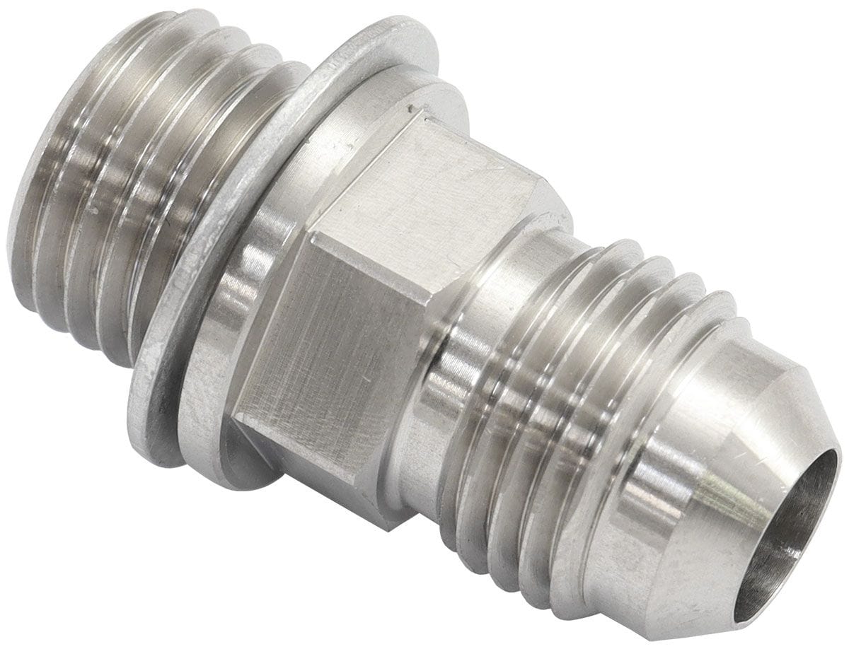 Aeroflow Aeroflow Aeroflow Water Inlet/Outlet Male -6AN to M14 x 1.5mm Fitting (Silver) (AF732-06SS) SR