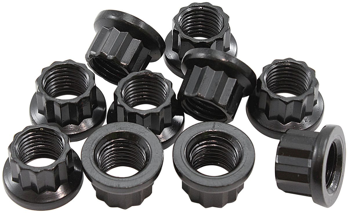 Aeroflow Performance 10-Pack 7/16" UNF NUT .700" HEAD 1/2" SR