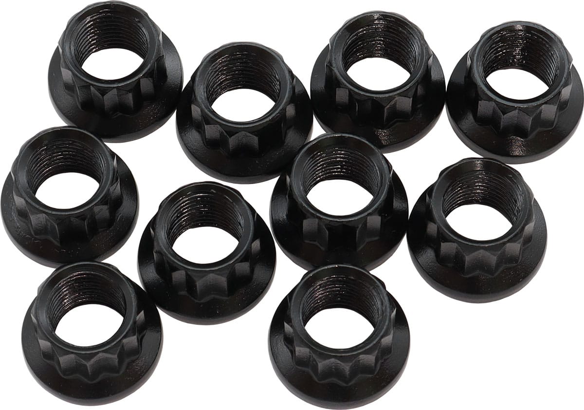 Aeroflow Performance 10-Pack M12 x 1.25 NUT 20.9mm HEAD 14m SR