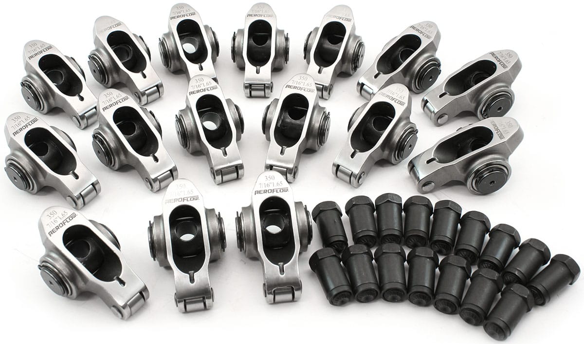 Aeroflow Performance 16-Pack SBC S/S ROCKER ARMS 7/16" STUD SR