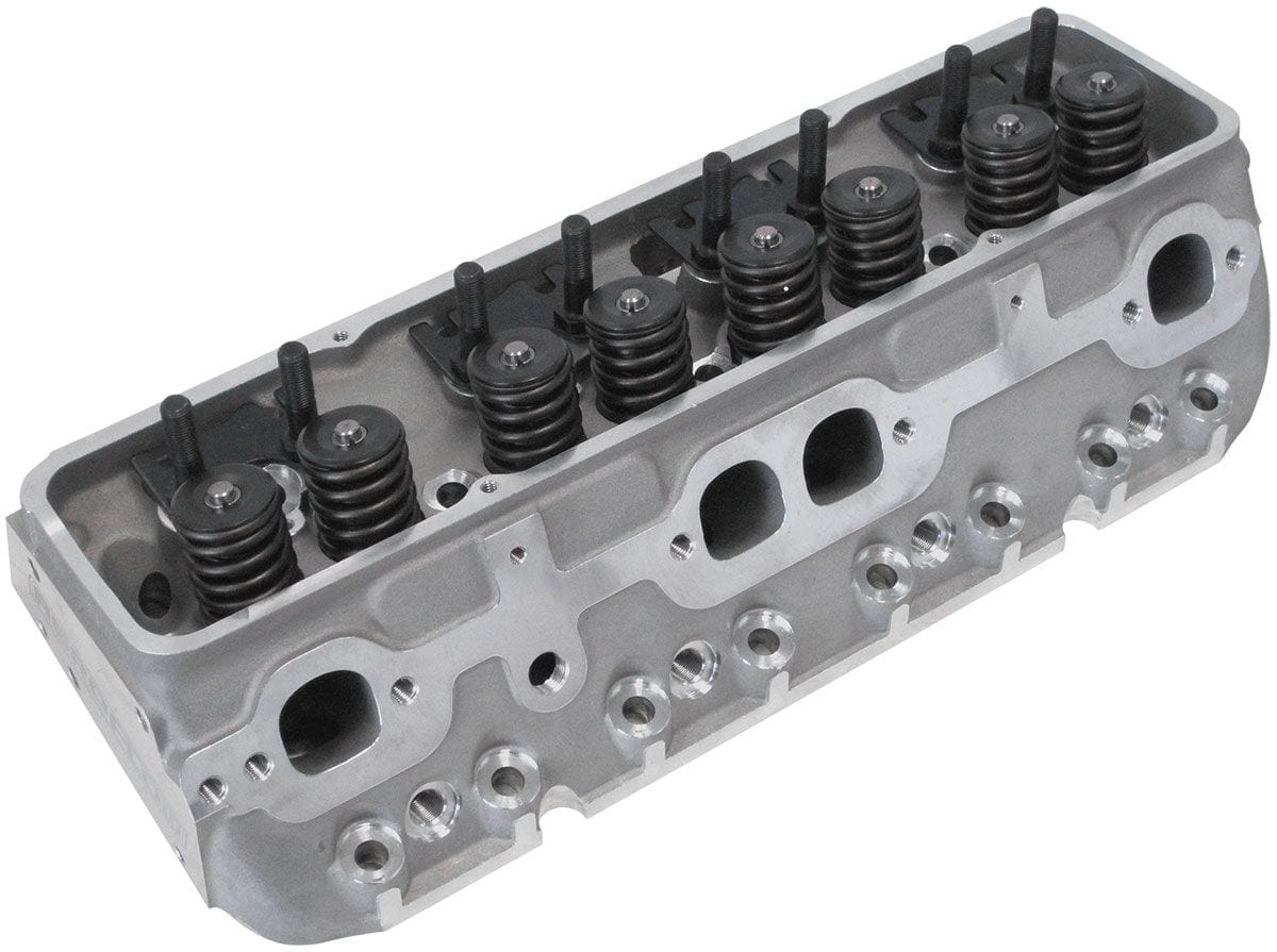 Aeroflow Performance 2.00" x 1.20" Intake Port, 1.42" x 1.53" Exhaust Port Aeroflow Complete Small Block Chev 327-350-400 186cc Aluminium Cylinder Heads with 67cc C SR