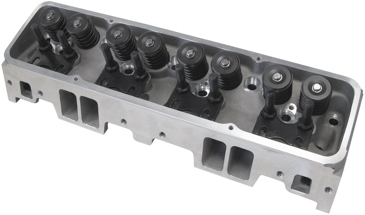 Aeroflow Performance 2.22" x 1.31" Intake Port, 1.34" x 1.39" Exhaust Port Aeroflow Complete Small Block Chev 327-350-400 204cc Aluminium Cylinder Heads with 67cc C SR