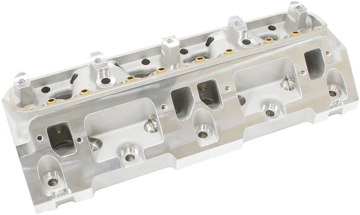Aeroflow Performance 2.28" x 1.16" Intake Port, 1.75" x 1.25" Exhaust Port Aeroflow Bare Small Block Chrysler 318-360 179cc Aluminium Cylinder Heads with 63cc Chamb SR