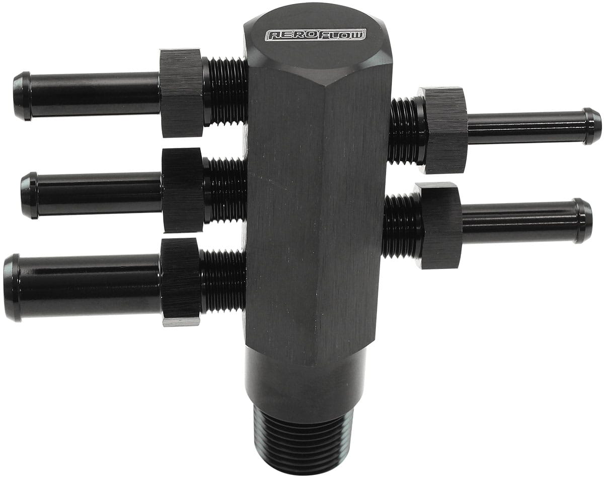 Aeroflow Performance 3/8 NPT VACUUM TREE ALLOY BLAC SR