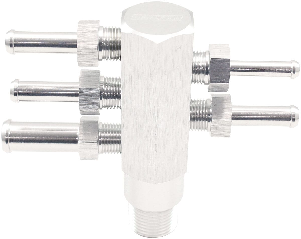 Aeroflow Performance 3/8 NPT VACUUM TREE ALLOY SILV SR