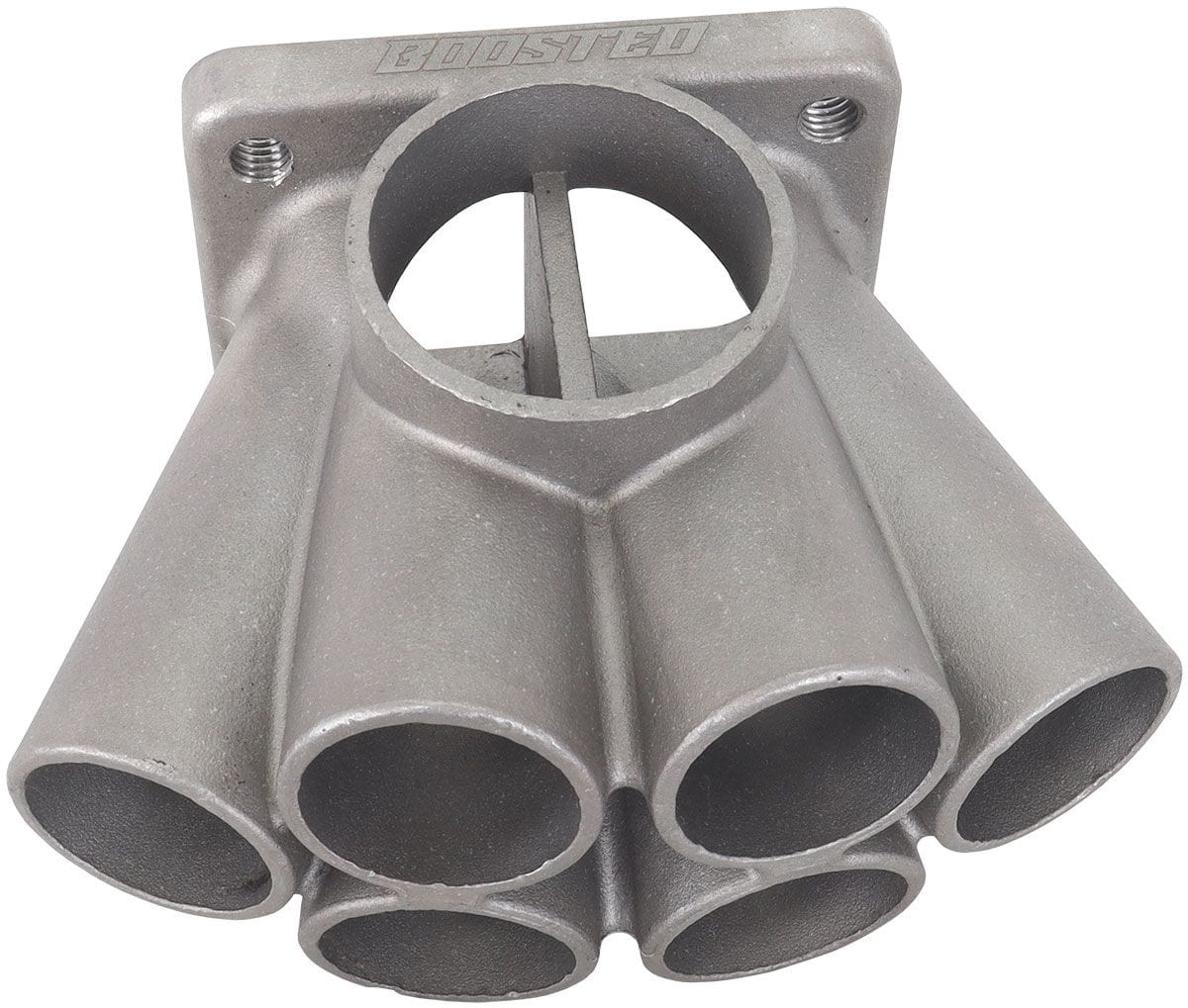 Aeroflow Performance 54mm I.D Wastegate, Cast 304 Aeroflow 6 into 1 Oval Turbo Merge Collector, T4 Twin Entry Flange AF8377-1000 SR