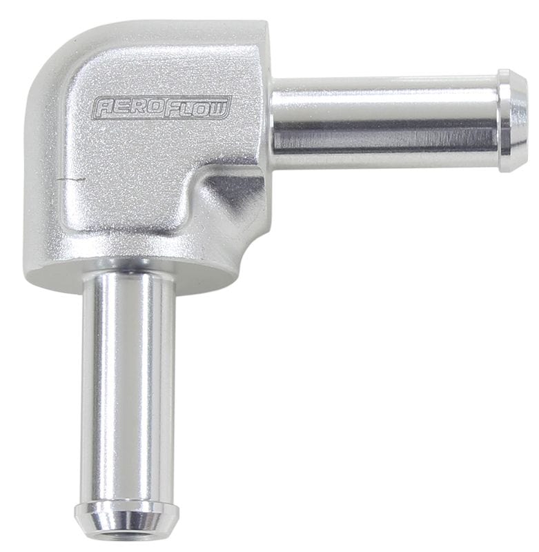 Aeroflow Performance 90° Barb To Barb Hose Joiner - Silver Aeroflow 90° Barb To Barb Hose Joiner - Silver AF843-10S SR
