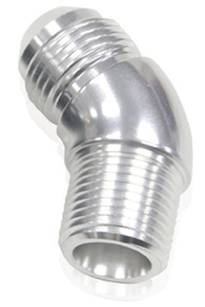 Aeroflow Performance Aeroflow 1/8NPT / 3AN / Silver 45° NPT to AN Full Flow Adapter AF523 SR