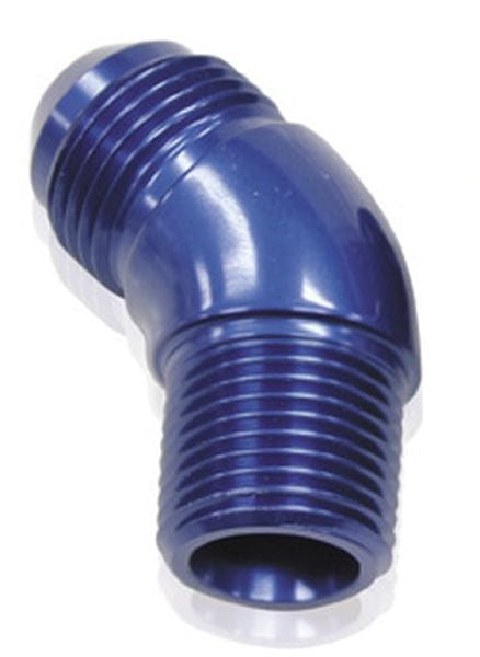 Aeroflow Performance Aeroflow 1/8NPT / 4AN / Blue 45° NPT to AN Full Flow Adapter AF523 SR