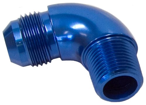 Aeroflow Performance Aeroflow 1/8NPT / 4AN / Blue 90° NPT to AN Full Flow Adapter AF552 SR