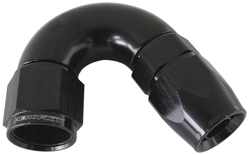 Aeroflow Performance Aeroflow 10 / Black 570 Series PTFE 150° Hose End AF575. Suits 200 & 250 Series Hose SR