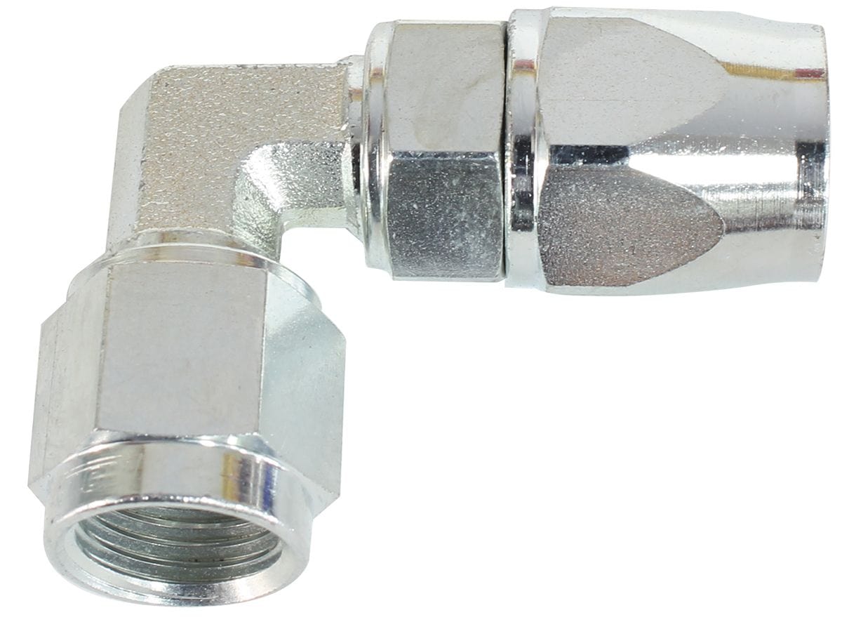 Aeroflow Performance Aeroflow AF203-04S / Steel / 90 Degree Straight & 45 & 90 Degree Stainless Steel & Steel Hose Ends PTFE Hose SR