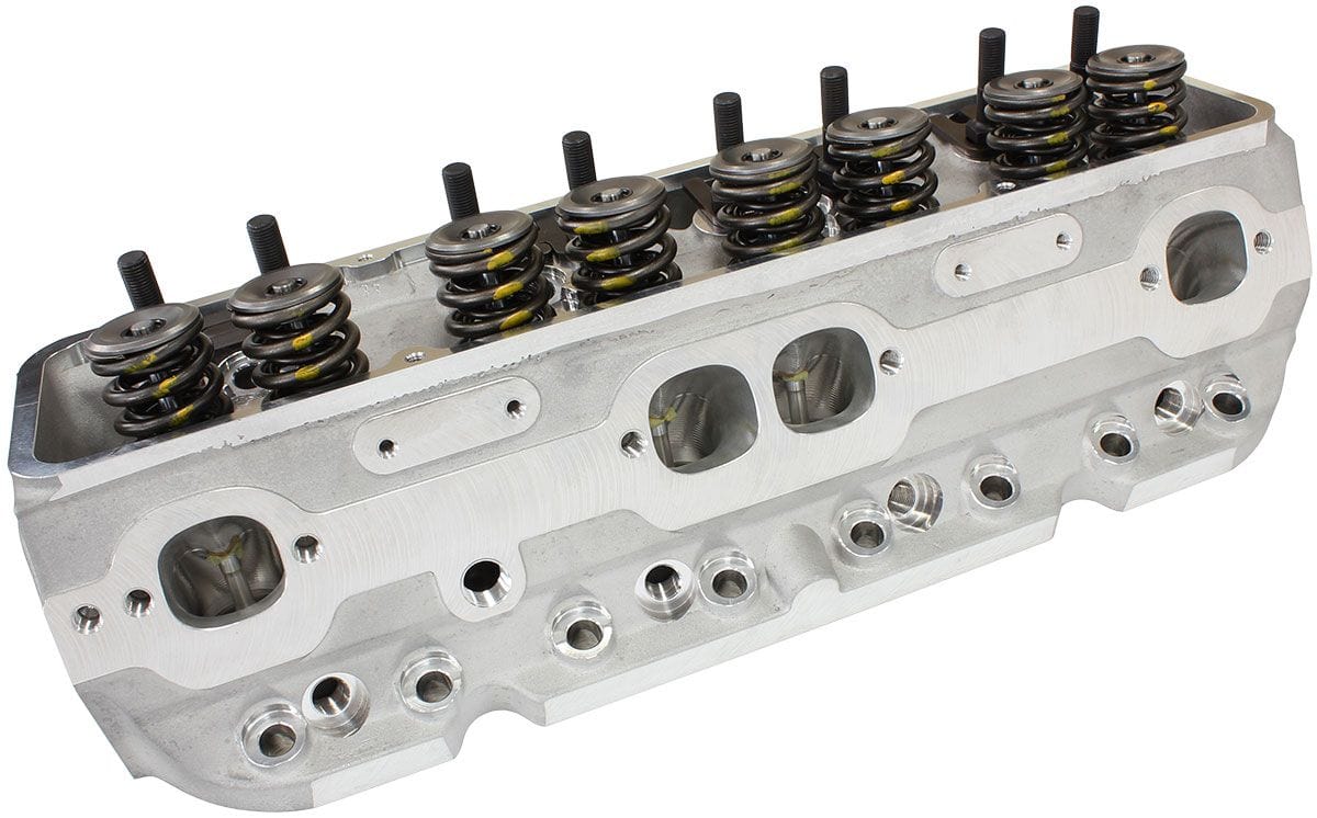 Aeroflow Performance Aeroflow AF95-2401 Complete Small Block Chev 327-350-400 213cc CNC Ported Aluminium Cylinder Heads with 68cc Chamber (Pair)
2.15" x 1.30" Intake Port, 1.45" x 1.50" Exhaust Port SR