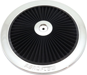 Aeroflow Chrome Full Flow Air Filter Top Plate - AF2851-1101