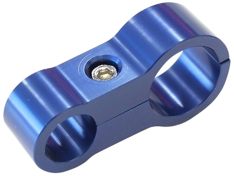 Aeroflow Performance Aeroflow Fittings 09-10AN / Blue Stepped Billet Aluminium Dual Hose Separators AF156
7/16" (11.1mm) I.D. & 9/16" (14.2mm) I.D., Suit -6AN & -8AN PTFE hose, SR