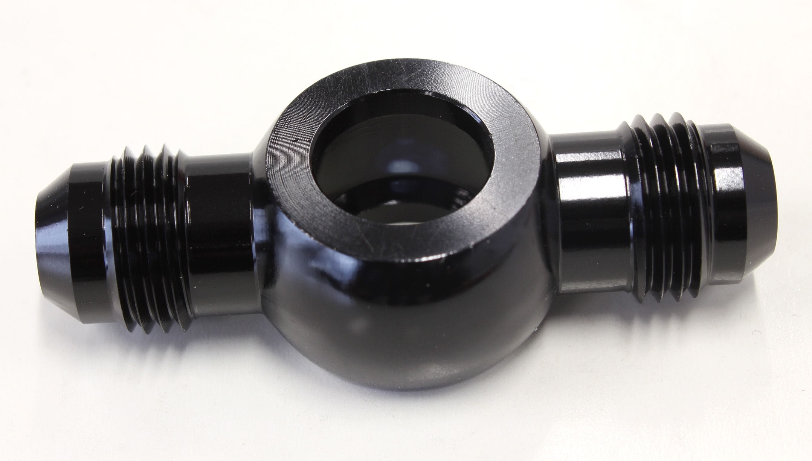 Aeroflow Performance Aeroflow Fittings 1/2" to Double 6AN / Black Straight Banjo to Male AN Fitting 1/2" Banjo AF721 SR