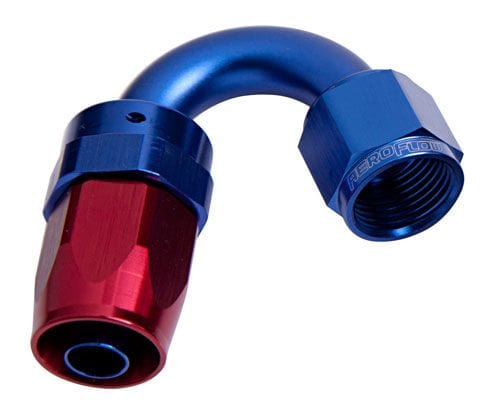 Aeroflow Performance Aeroflow Fittings 10 / Red/Blue 100 Series Taper 150° Swivel Hose End AF105 SR