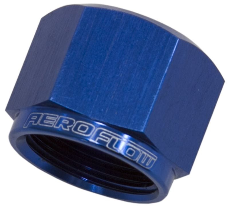 Aeroflow Performance Aeroflow Fittings 16AN / Blue AN Flare Cap AF820 SR