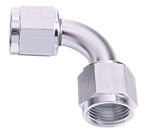 Aeroflow Performance Aeroflow Fittings 16AN / Silver 90° Female Swivel Coupler AF133 SR