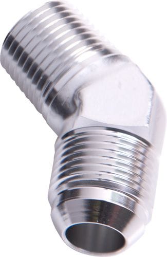 Aeroflow Performance Aeroflow Fittings 1NPT / 20AN / Silver 45° NPT to Male Flare Adapter AF823 SR