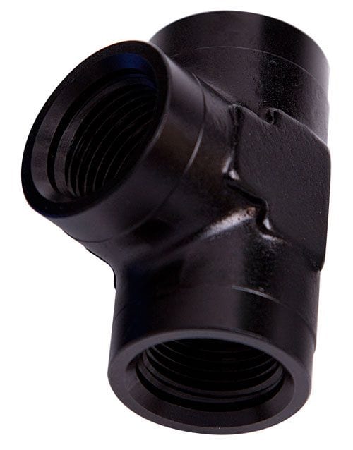 Aeroflow Performance Aeroflow Fittings 3/4" NPT / Black NPT Female Pipe Tee AF917 SR