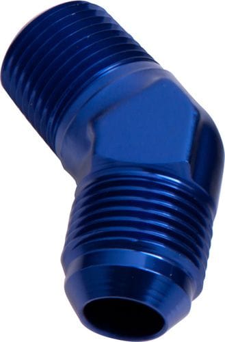 Aeroflow Performance Aeroflow Fittings 3/4NPT / 12AN / Blue 45° NPT to Male Flare Adapter AF823 SR