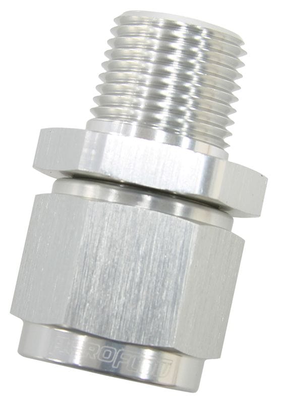 Aeroflow Performance Aeroflow Fittings 3/4NPT / 12AN / Silver Male NPT to Female AN Straight Fittings AF916 SR