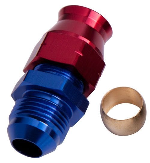 Aeroflow Performance Aeroflow Fittings 3/8 to -6AN / Red/Blue Tube to Male AN Adapter AF108 SR