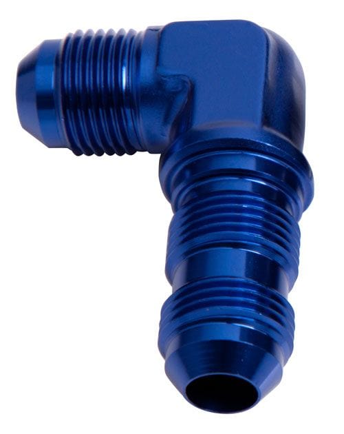 Aeroflow Performance Aeroflow Fittings 3AN / Blue 90° AN Bulkhead AF833 SR