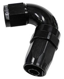 Aeroflow Performance Aeroflow Fittings 4 / Black 150 Series Taper One-Piece Full Flow Swivel 120° Hose End AF154 SR