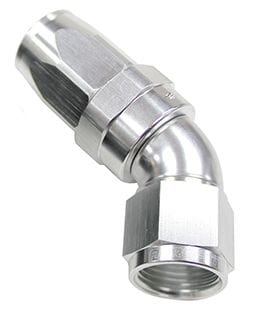 Aeroflow Performance Aeroflow Fittings 4 / Silver 150 Series Taper One-Piece Full Flow Swivel 45° Hose End AF152 SR