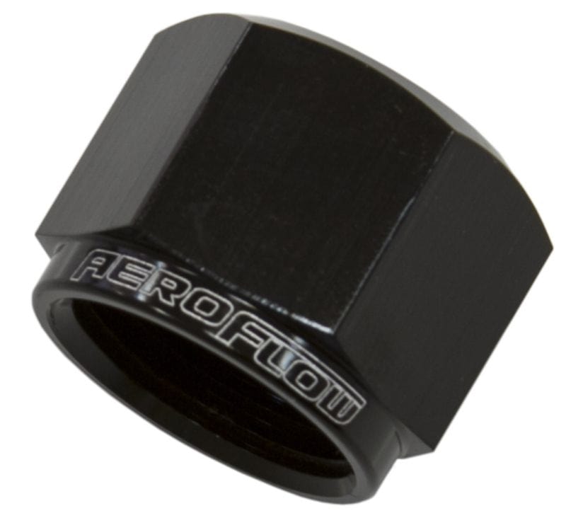 Aeroflow Performance Aeroflow Fittings 4AN / Black AN Flare Cap AF820 SR