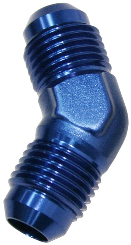 Aeroflow Performance Aeroflow Fittings 4AN / Blue 45° Male Flare Union AF827 SR
