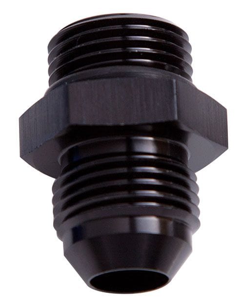 Aeroflow Performance Aeroflow Fittings 6 / 4AN / Black ORB to AN Straight Male Flare Adapter UPTO -12AN ONLY AF920 SR